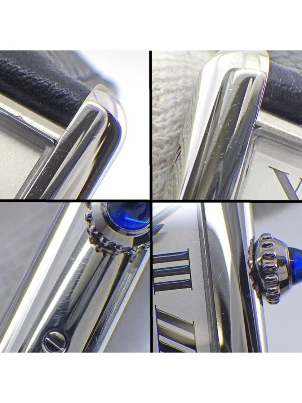 Cartier Watch Tank Must LM Silver Dial Roman Index SS Leather Quartz Analog